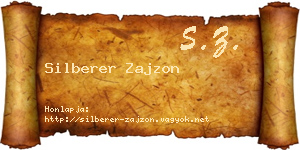Silberer Zajzon névjegykártya